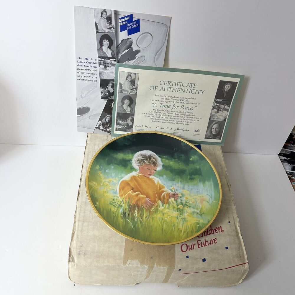 A Time for Peace Our Children Our Future‎ 8.5" Plate Limited Edition 1989